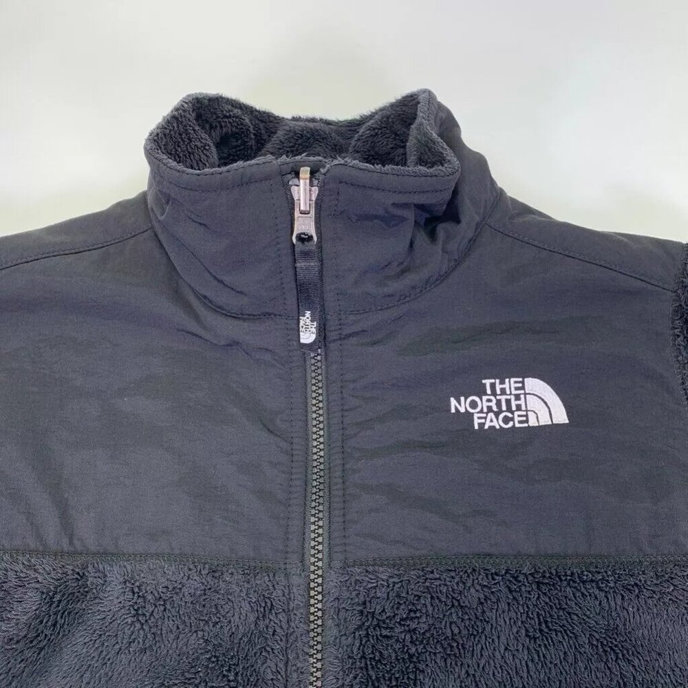 The North Face Girls Fleece Jacket Black Full Zipper Pockets Mock Neck XL 18 - Picture 7 of 12